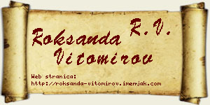Roksanda Vitomirov vizit kartica